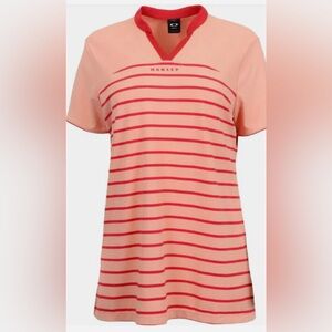 NWT OAKLEY Women’s Bella Golf Polo SS in Fluffy Pink